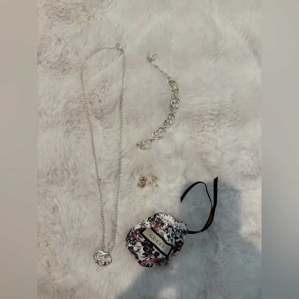 Gucci Silver Necklace and Bracelet Set - Picture 6 of 7
